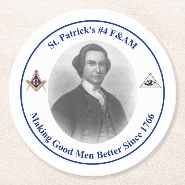St. Patrick&#x27;s #4 Round Paper Coaster (Front)