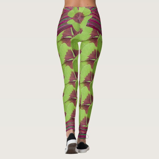 St. Patrick's -All Clover-ed Up Shamrock Leggings (Back)