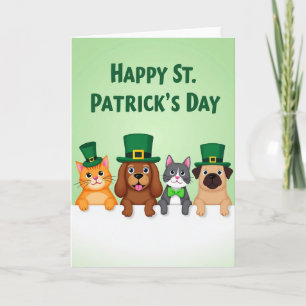 St Patricks Animal Friends Holiday Card