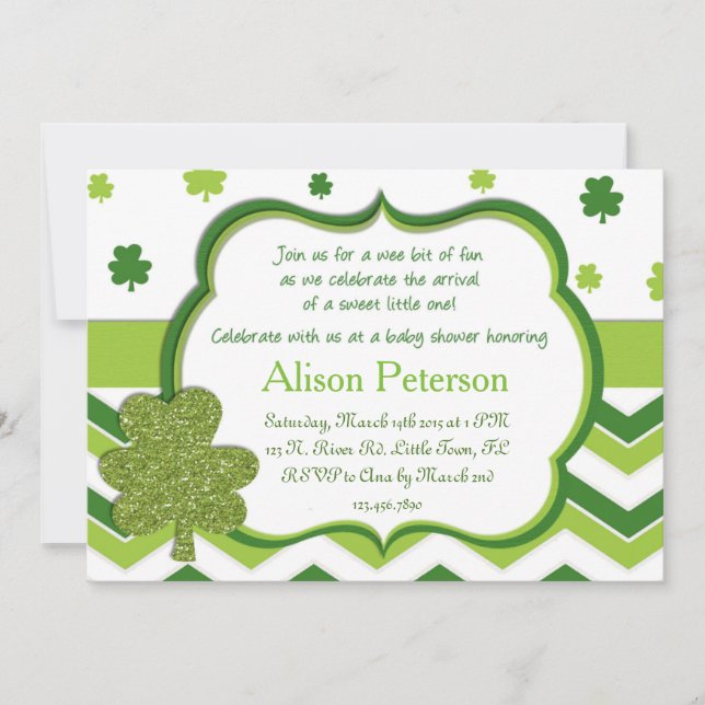 St. Patrick's Baby Shower Invitation (Front)