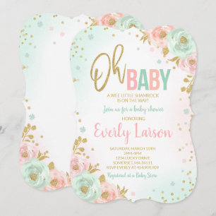 St. Patrick's Baby Shower Invitation Irish Shower
