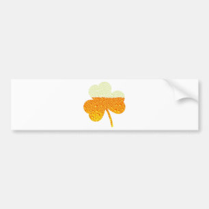 st patricks beer clover bumper sticker