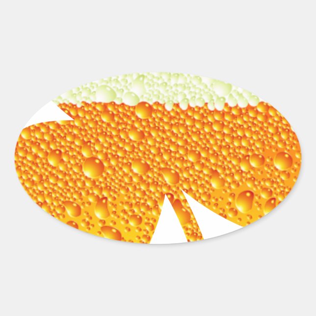 st patricks beer clover oval sticker (Front)