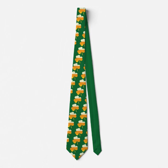st patricks beer clover tie (Front)