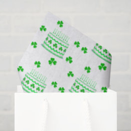 St. Patrick's Birthday Cake Pattern Tissue Paper