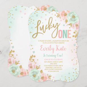 St. Patrick's Birthday Invitation Lucky One Party