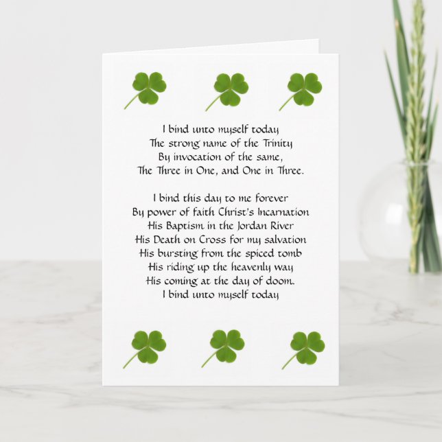 St. Patrick's Breastplate Card (Front)