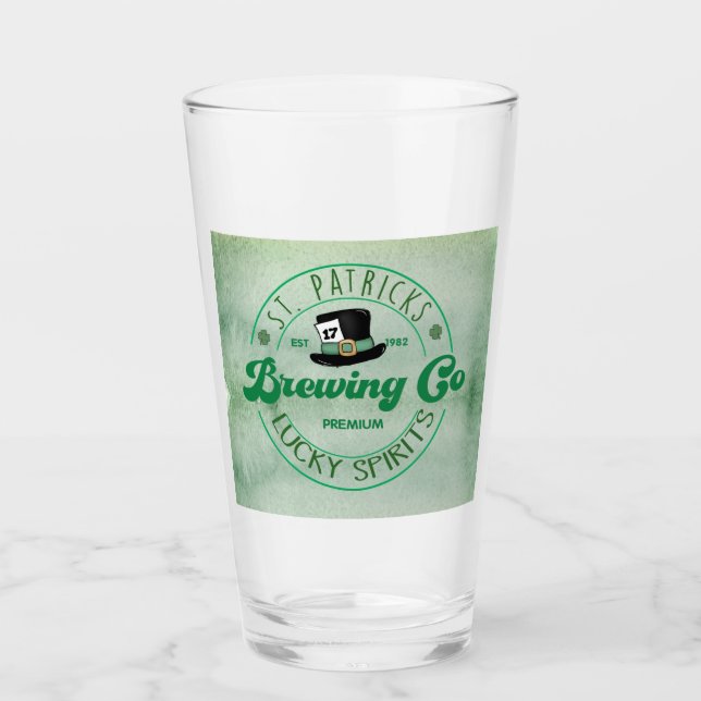 St. Patricks Brewing Co. | Lucky Spirits Beer Glass (Front)