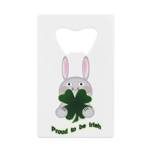 St. Patricks Bunny Proud to be Irish Shamrock (Front)