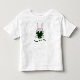 St. Patricks Bunny Proud to be Irish Shamrock Toddler T-Shirt