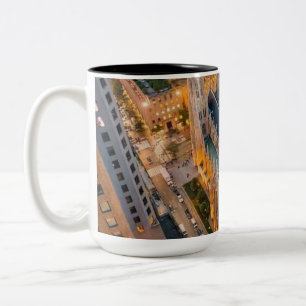 St. Patrick's Cathedral New York City Aerial View Two-Tone Coffee Mug