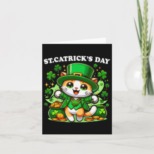 St Patricks Catricks Day Cats Saint Pattys Cat Lov Card