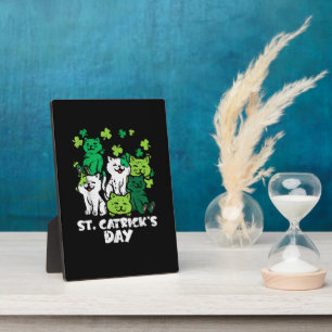 St Patricks Catricks Day Cats Saint Pattys Plaque