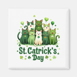 St Patricks Catricks Day Cats Saint Pattys Women G Magnet
