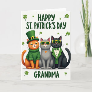 St Patricks Cats Grandma Card