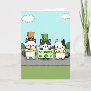 St Patricks Cats Happy Day Card