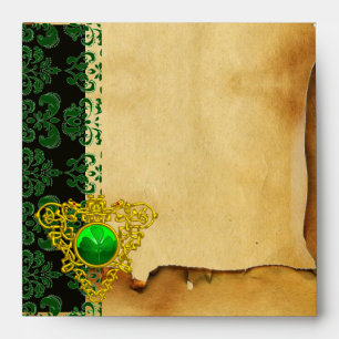 ST PATRICK'S CELTIC HEART,SHAMROCK ,Parchment Envelope