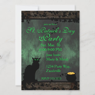 St. Patrick's Chat Noir Invitation