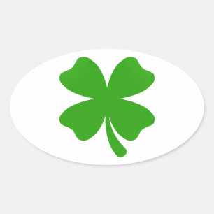 st patricks clover emoji oval sticker