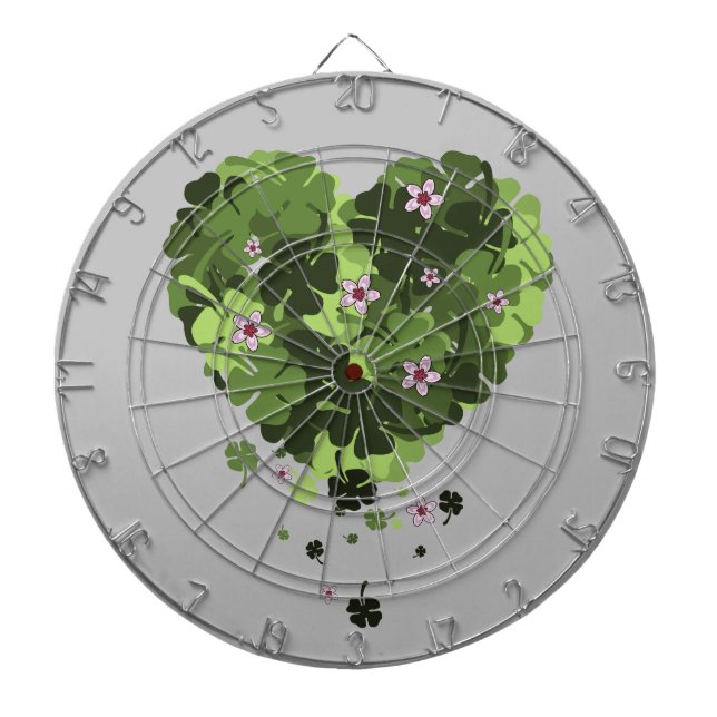 St. Patrick's Clover Heart  Dartboard (Front)