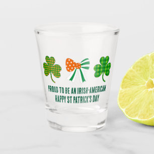 St Patricks Coquette Shamrock Personalised Shot Glass