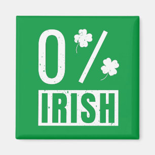 St Patrick's Day 0% Irish Four Leaf Clover Magnet