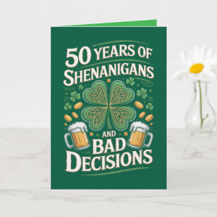  St. Patrick's Day 50th Birthday Card