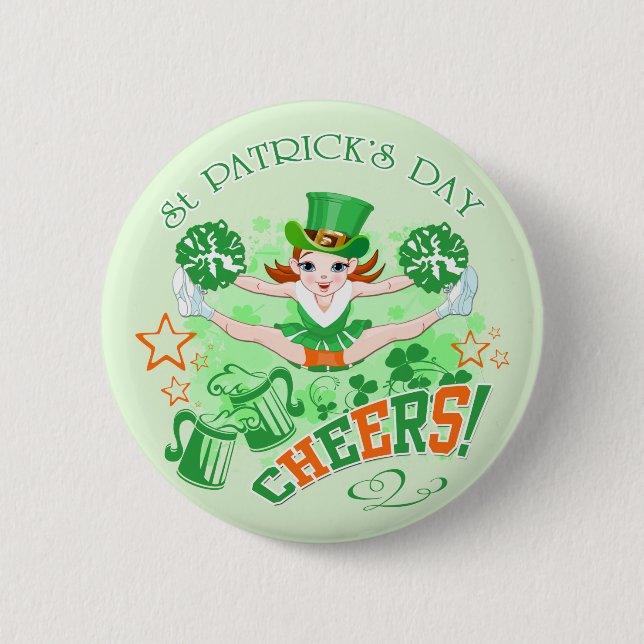 St Patrick's Day 6 Cm Round Badge (Front)