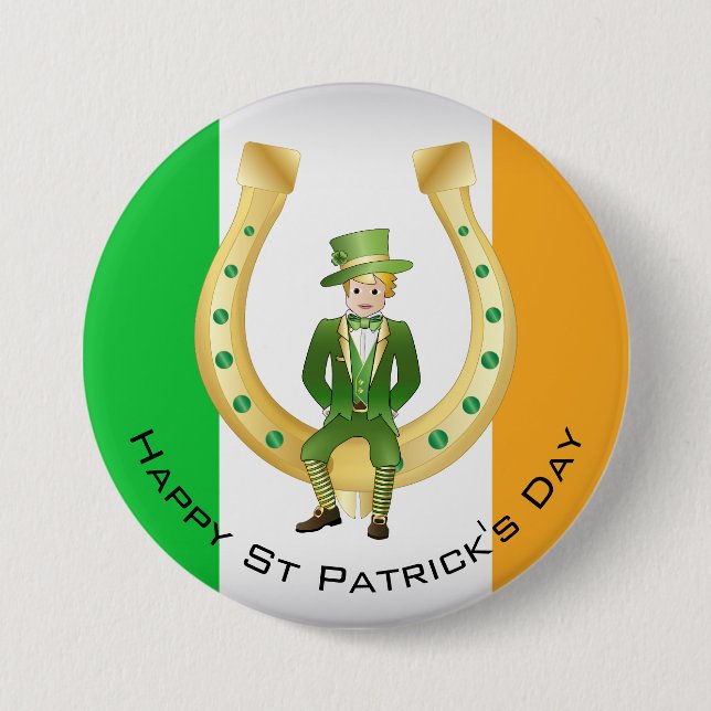 St Patrick's Day 7.5 Cm Round Badge (Front)