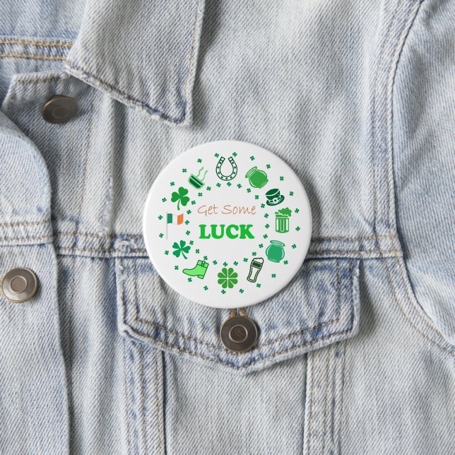 St. Patrick's Day  7.5 Cm Round Badge (In Situ)