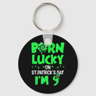 St Patricks Day 9th Birthday Boy Girl 9 Years Old Key Ring