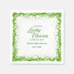 St Patrick's Day A Little Lucky Charm Baby Shower  Napkin
