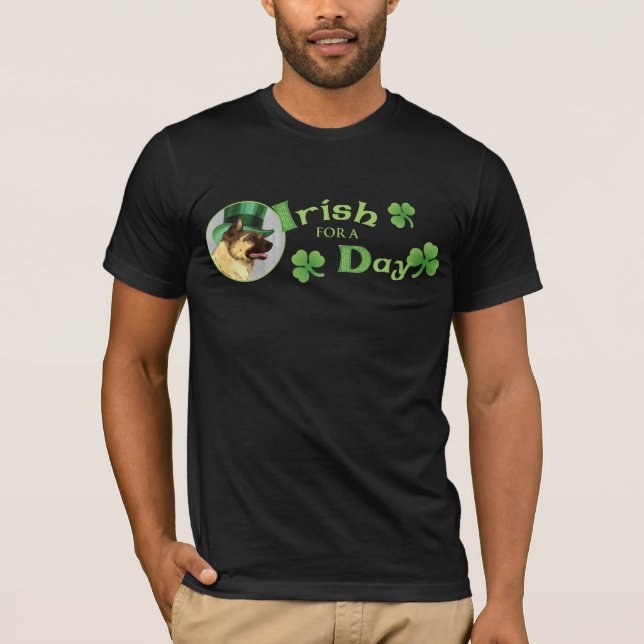 St. Patrick's Day Akita T-Shirt (Front)