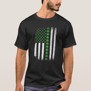 St. Patrick's Day American Flag Ireland Vintage Ir T-Shirt