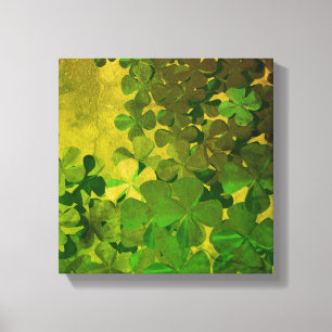 St. Patrick's Day and Good Luck ,Four-leaf clover Canvas Print