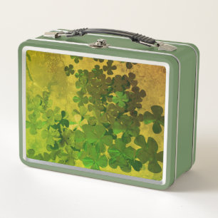 St. Patrick's Day and Good Luck ,‎Four-leaf clover Metal Lunch Box
