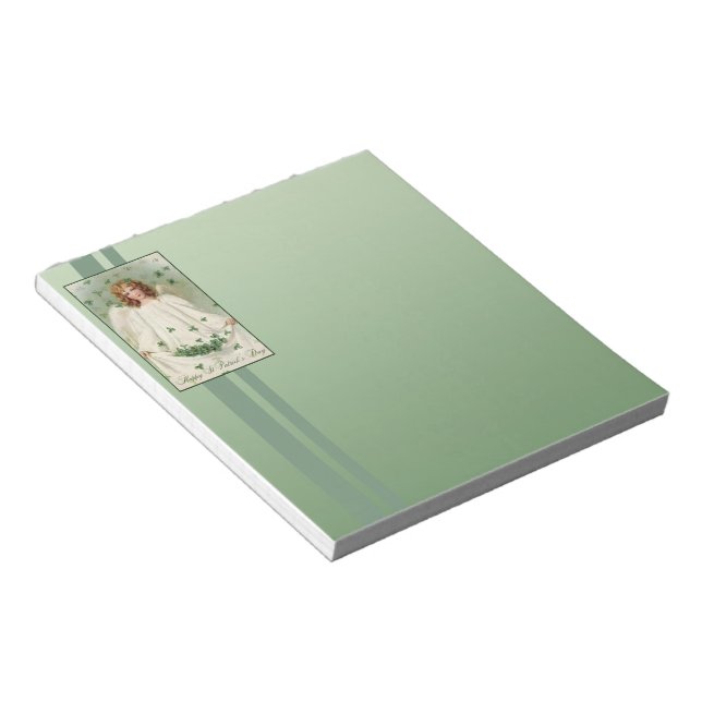 St. Patrick's Day Angel Notepad (Angled)