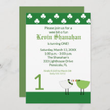 St. Patrick's Day Any Age Birthday Invitation