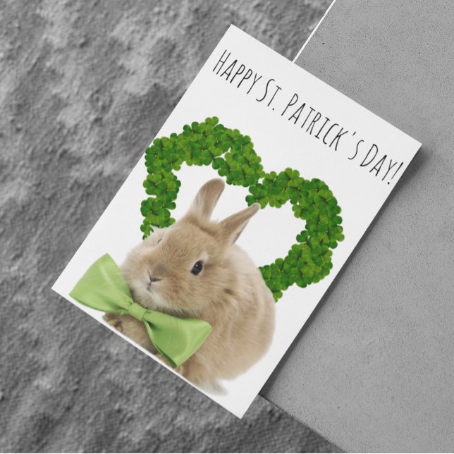 St. Patrick's Day Baby Bunny Card (Creator Uploaded)