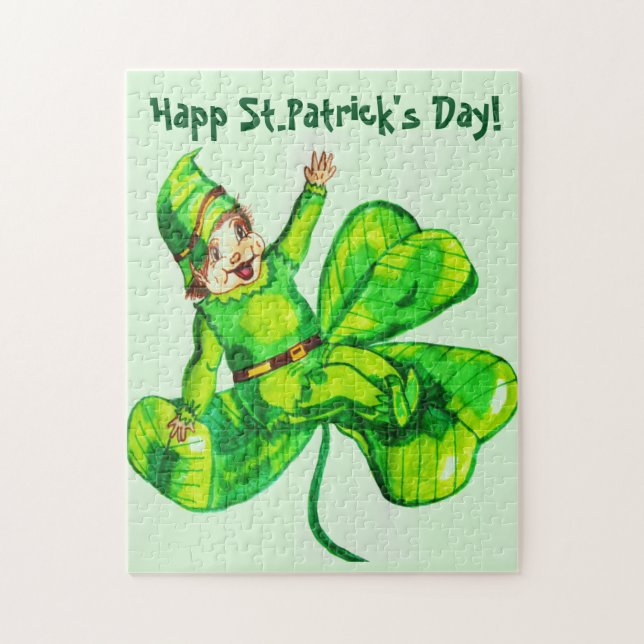 ST. PATRICK'S DAY BABY LEPRECHAUN   JIGSAW PUZZLE (Vertical)