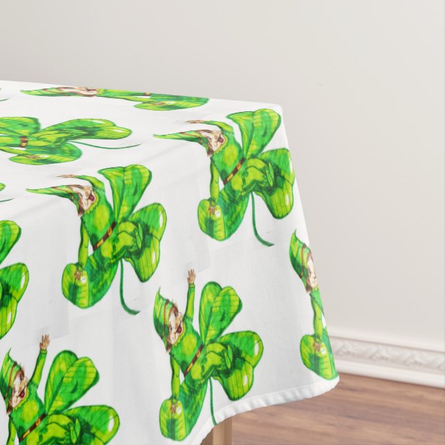 ST. PATRICK'S DAY BABY LEPRECHAUN TABLECLOTH (In Situ)
