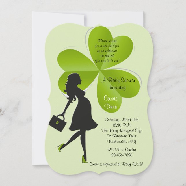 St. Patrick's Day Baby Shower Invitation (Front)