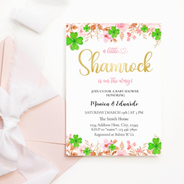 St Patrick's Day Baby Shower Invitation (Creator Uploaded)