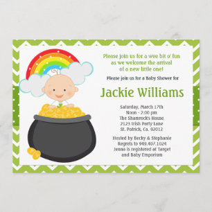 St Patricks Day Baby Shower Invitation