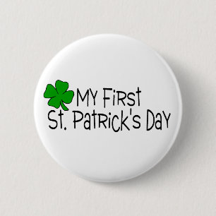 St Patricks Day Babys First St. Patricks Day 6 Cm Round Badge