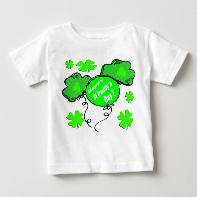St Patrick's Day Balloons Baby T-Shirt (Front)