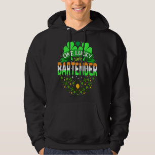 St. Patrick's Day Bartending One Lucky Bartender Hoodie