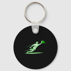 St patricks day baseball glove shamrock irich men key ring