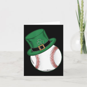 St Patricks Day Baseball Shamrock Card