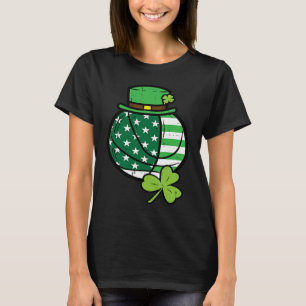 St Patricks Day Basketball US Flag Saint Paddys Me T-Shirt